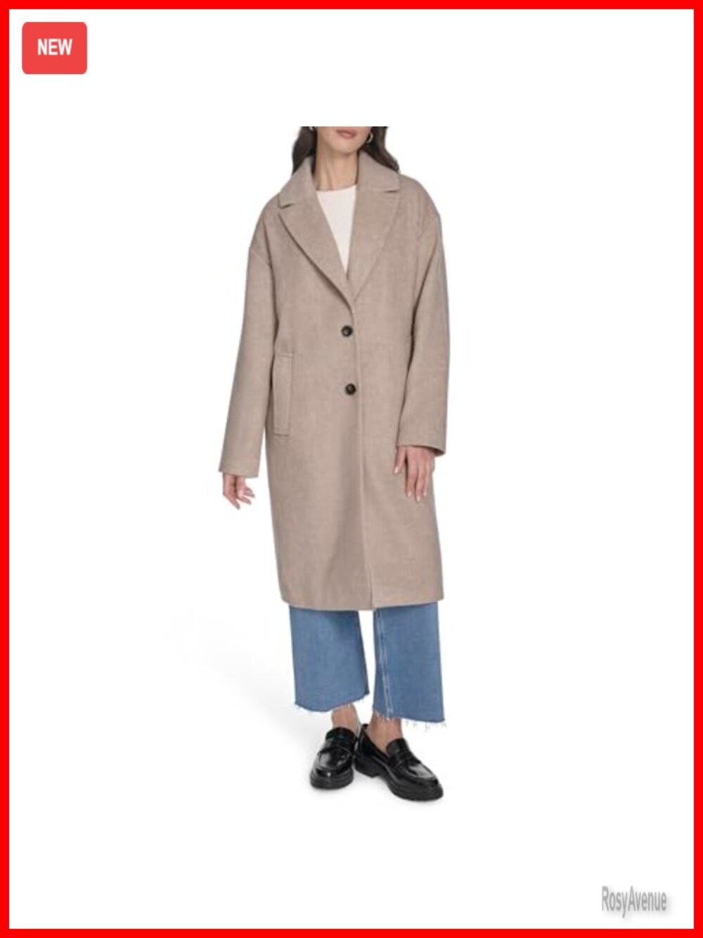 Levi's Women's Wool Blend Single Breasted Long Overcoat, Relaxed Fit